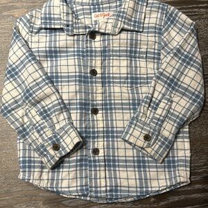 Cat & Jack Blue Plaid Kids Shirt